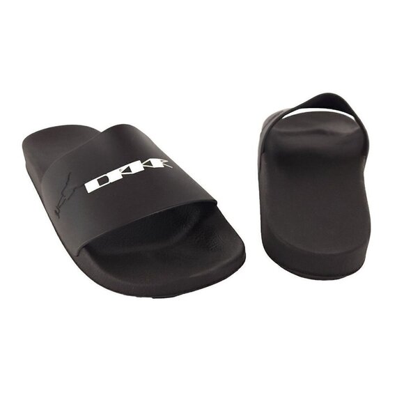 Rick Owens DRKSHDW Logo-print Rubber Slides 39 M6 W9 Black Milk New main image 12